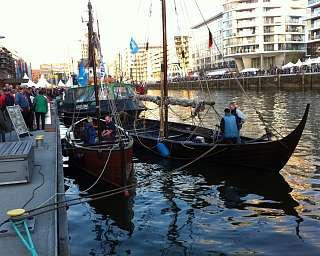 Kirchentag HH Jesusboot und Sigyn in Hamburg auf der Elbe1